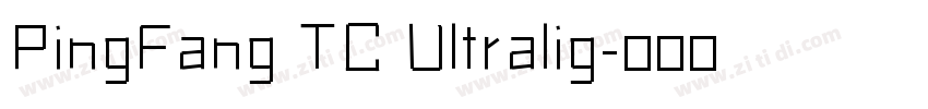 PingFang TC Ultralig字体转换
